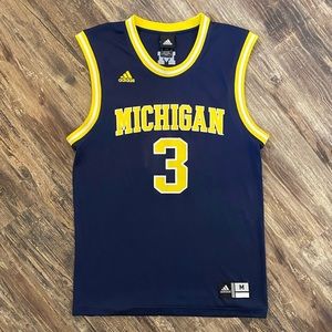 Adidas Navy and Yellow Michigan Jersey